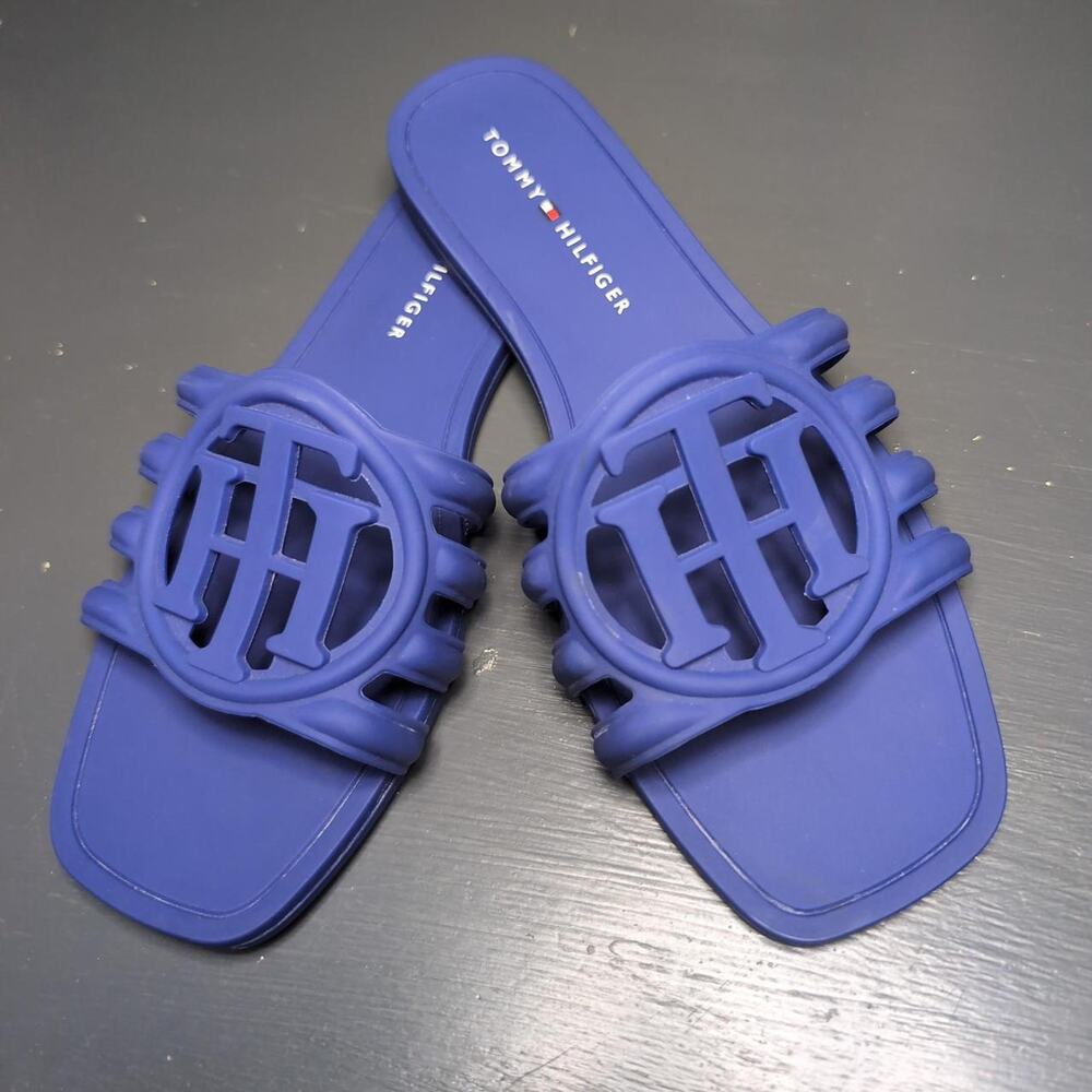 Tommy hilfiger blue logo slide